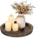 Romadedi Farmhouse Wooden Candle Tray, 11 Inch Round | Wood Decorative Pillar by ROMADEDI