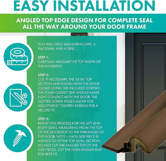 Premium Screw-On Set Door Weatherstripping - Image 2