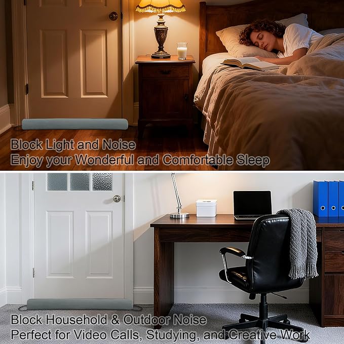 34 Inch Door Draft Stopper, Blocks Hot Cold Air - Image 3