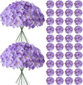 65Pcs Purple Hydrangea Artificial Flowers Bulk，Realistic Silk Fake Flowers by Cherica