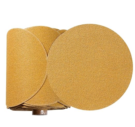 100 PCS 6 Inch PSA Sanding Discs 60 Grit Adhesive Backed Sandpaper Roll by LuckyGuard