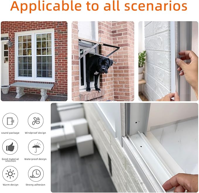 0.6Inch Brush Weather Stripping, Window Insulation Seal, Card-Slot Seal Strip - Image 4