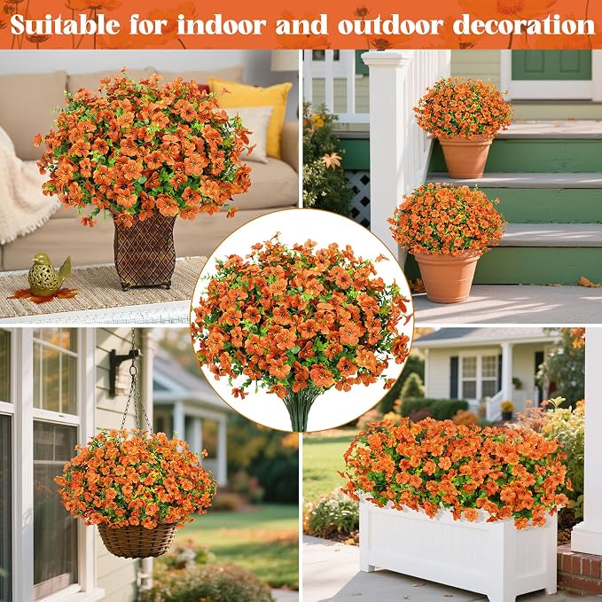 24 Pcs Artificial Fall Flowers Fake Mums - Image 5