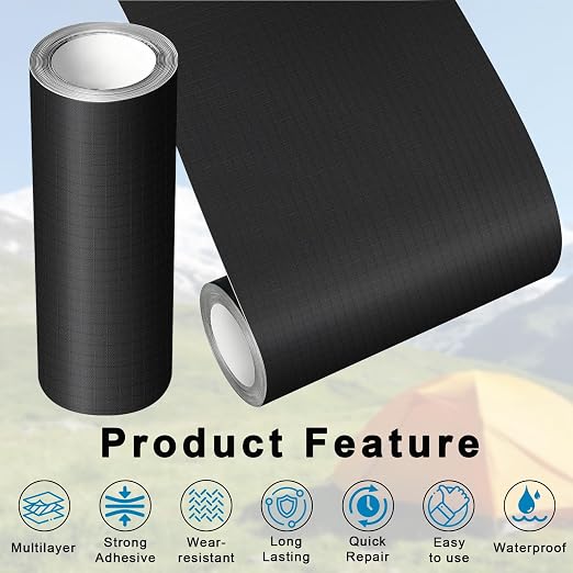 2 Pieces Black Nylon Patch Repair Kit, 4 x 63 Inch | Quick Self-Adhesive - Image 5