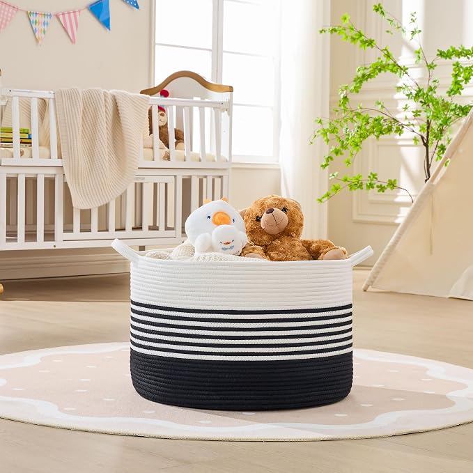 KAKAMAY Large Blanket Basket - Image 2