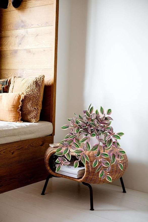 Briful Artificial Potted Plant Indoor, 17.7" Faux Trailing Plant in White - Image 5