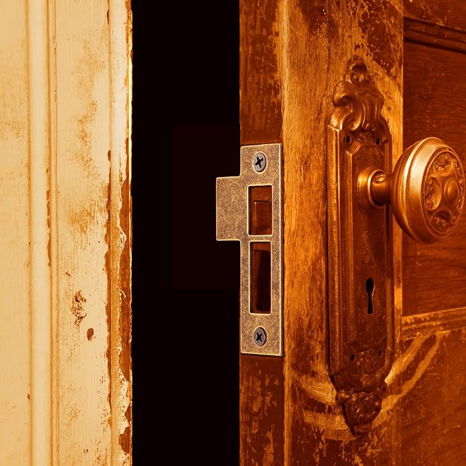 4pcs 3.5inch Antique Brass Door Strike Plate Latch - Image 5