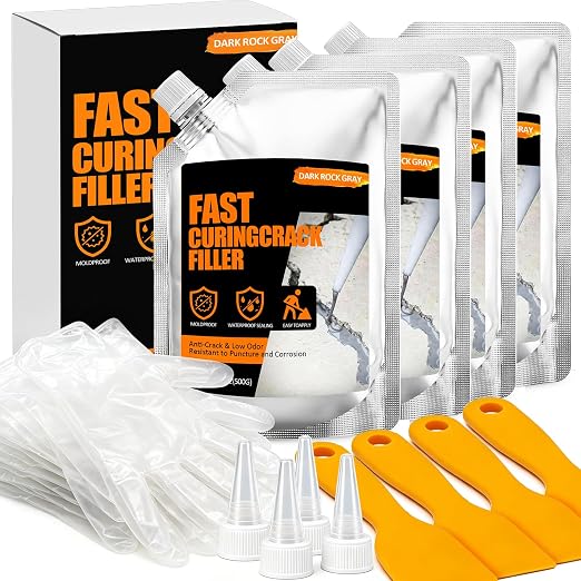 Concrete Crack Filler 4 PACK, Self-Leveling Cement Crack Repair, High by Unknown