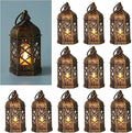 LLQ 12Pcs Mini Lantern for Centerpieces, Small Candle Lanterns Decorative Indoor by LLQ-LuckLifeQuality
