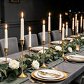NUPTIO Gold Candlestick Holders Bulk: Solid Aluminum by Nuptio