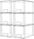 Vtopmart 6 Pack Large Stackable Storage Drawers | Easily Assemble Acrylic by Vtopmart