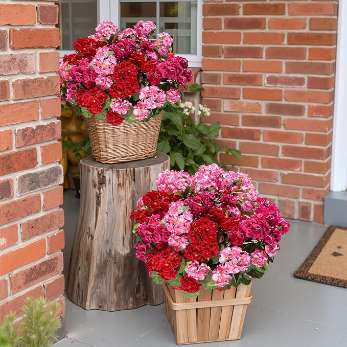 Artificial Geraniums Fake Flowers - Image 4