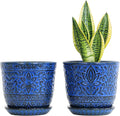 Gepege Ceramic Plant Pots, 6 Inch Indoor Planters by Gepege