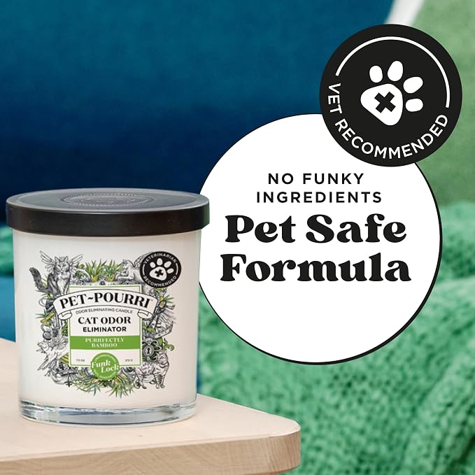Pet-Pourri Purrfectly Bamboo Cat Deodorizer Candle – Cat Safe Plant Based - Image 7