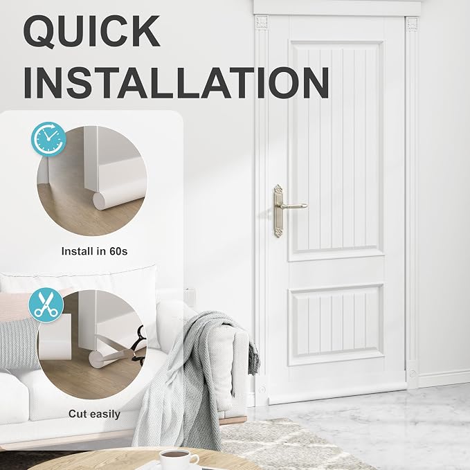 SYIPO One Side Door Draft Stopper, 36.6" Adjustable Door Stoppers - Image 4