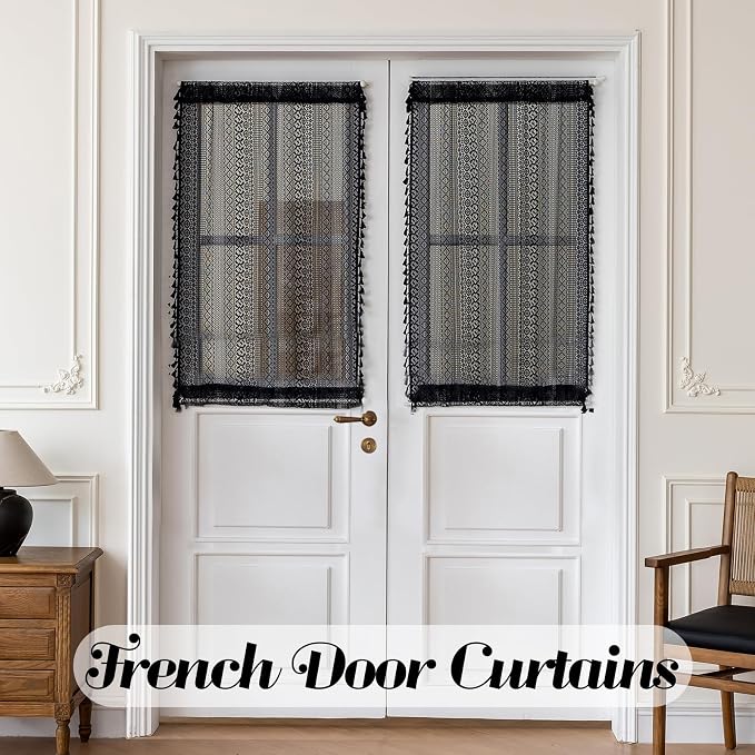 Sutuo Home Black French Door Curtains - Image 6
