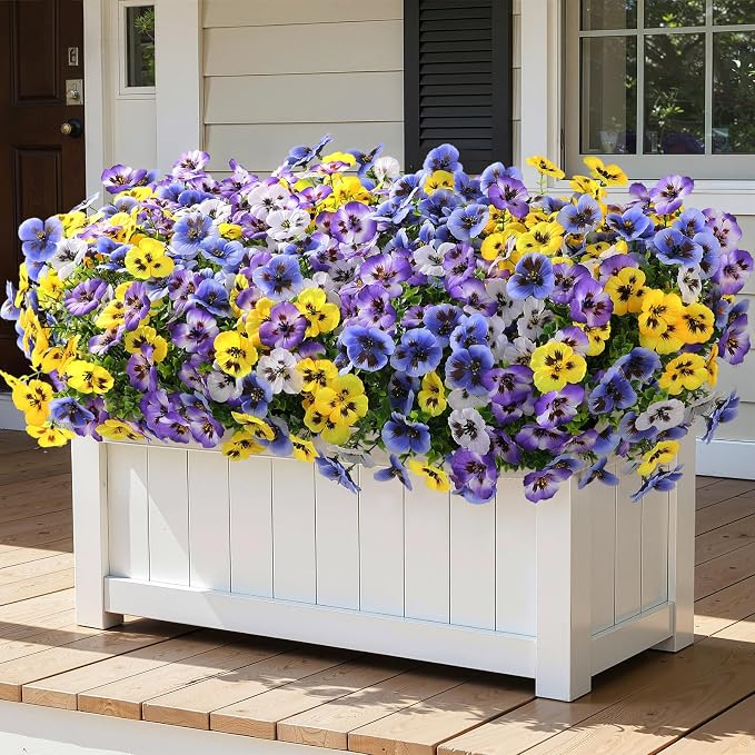 Alupssuc 24 Bundles Artificial Flowers UV Resistant - Image 2
