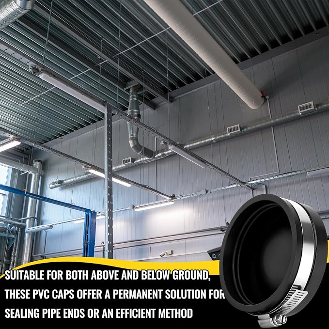 12 Pack 4 Inch Flexible PVC Pipe Cap - Image 5