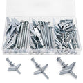 100Pcs 25sets 3 Sizes Hollow Wall Anchors Heavy Duty Butterfly Anchors by Vmuter