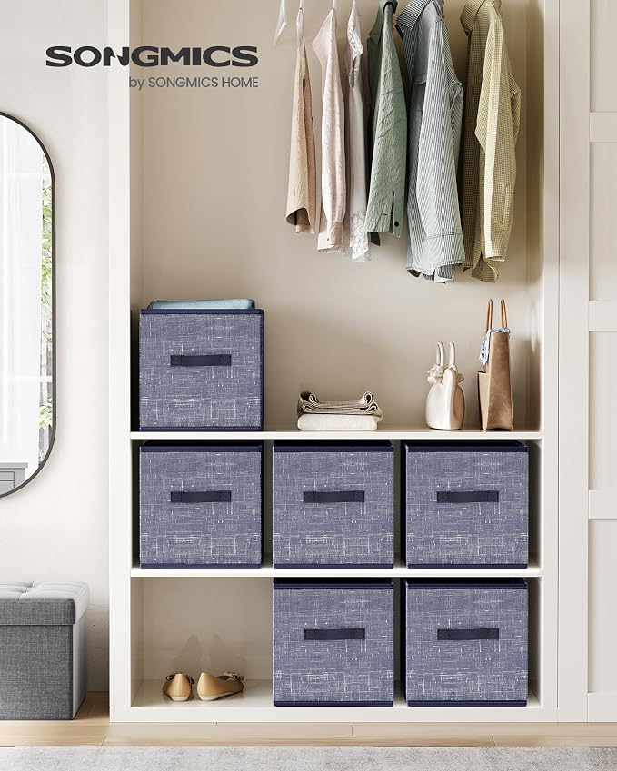 SONGMICS Storage Cubes, 11.8-Inch Foldable Closet Organizers | Non-Woven Fabric - Image 2