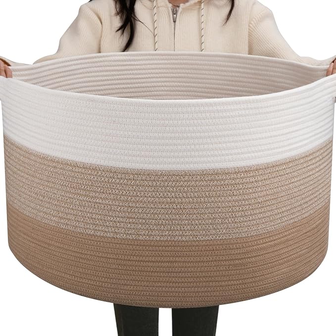 OIAHOMY 90L Extra Large Blanket Basket by MasterofSpaceOptimization