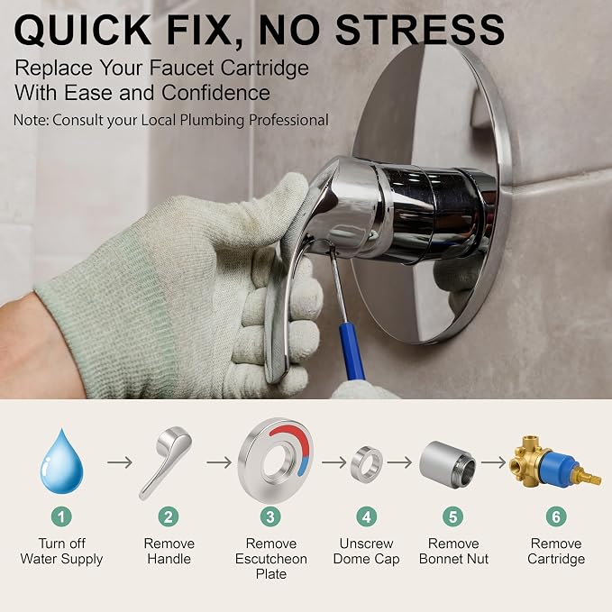 Kerox PBR 40 Faucet Cartridge, Replacement Cartridge Compatible - Image 7