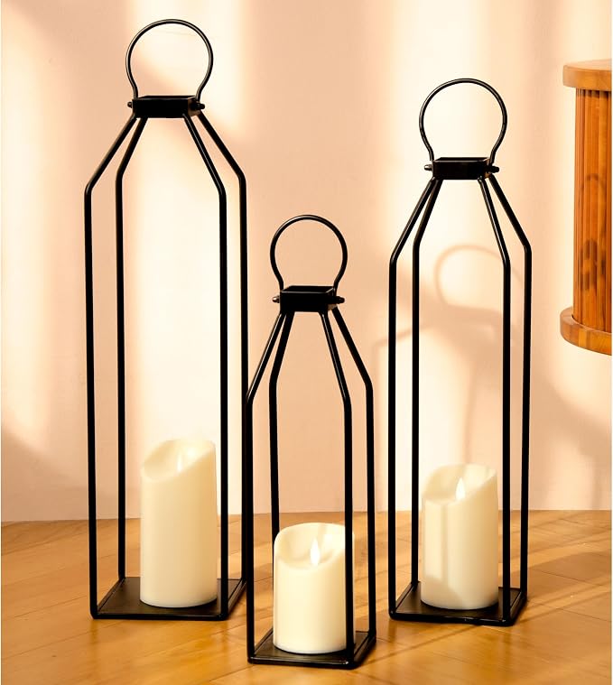 Perfnique Modern Farmhouse Lanterns, Decorative by PERFNIQUE