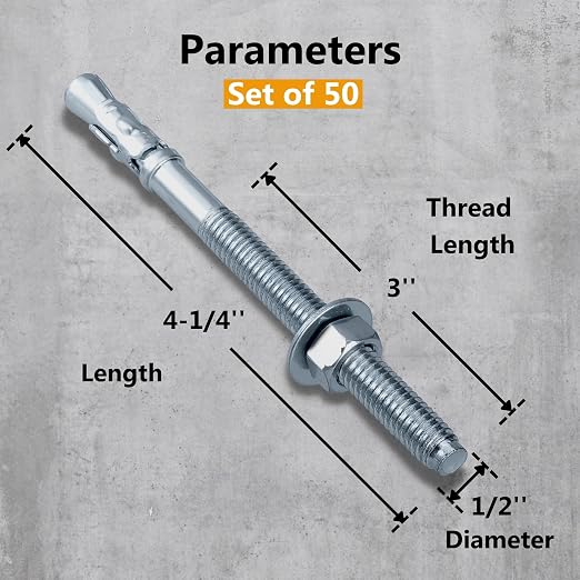 Party Animals 1/2 x 4-1/4 Inch Wedge Anchor - Image 2