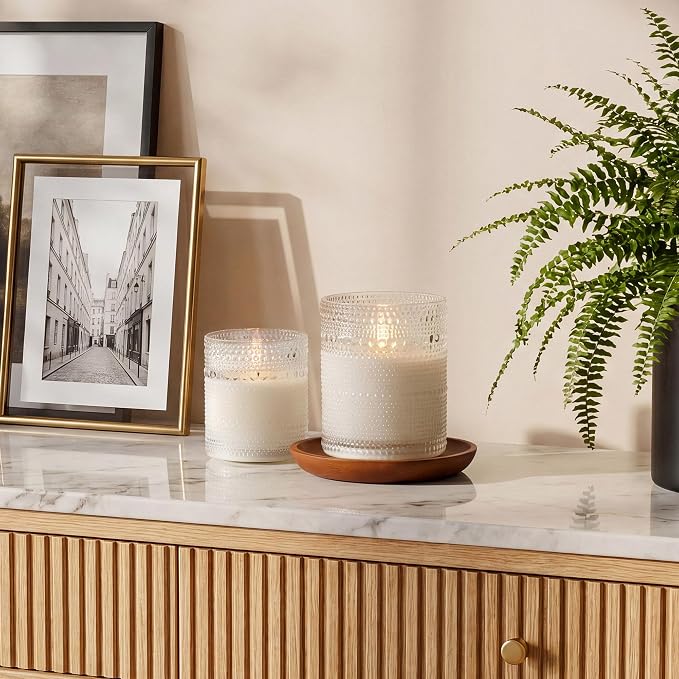 Dotted Glass Flameless Candles - Image 3