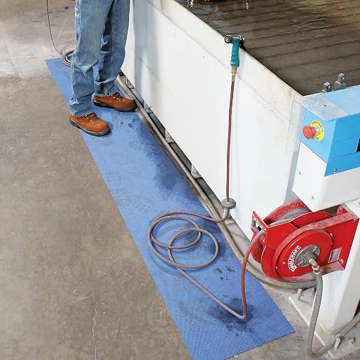 PIG Adhesive-Backed Absorbent Mat | Grippy Industrial Surface| 16" W x 25' L | - Image 3