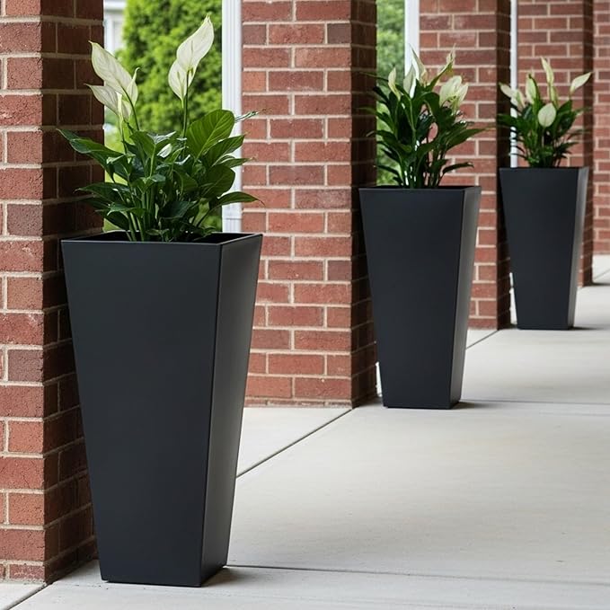 Worth Garden Large 28 in.Tall Planters Set of 2 - Image 5