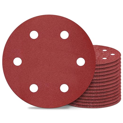 Awutzut 9 Inch 6 Hole Sanding Discs 180 Grit Hook and Loop by Awutzut