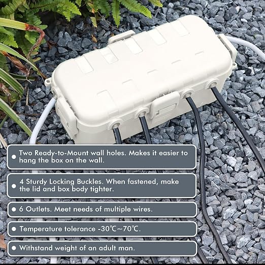 RESTMO Outdoor Electrical Box Waterproof, Extension Cord Cover | IP54 - Image 5