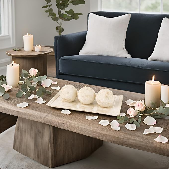 Creative Scents Rustic Luxe Decorative Tray and Orb Set - Image 9