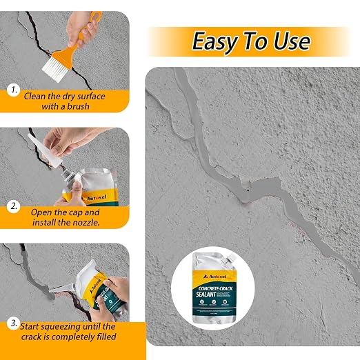 Self-Leveling Concrete Crack Sealant, Fast-Dry Waterproof Cement Filler - Image 4