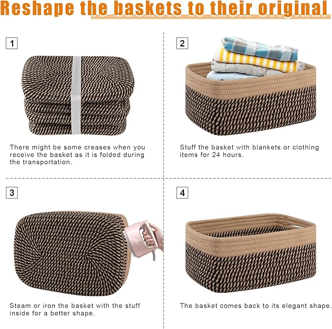 OIAHOMY 4 PACK 7L Storage Baskets - Image 7