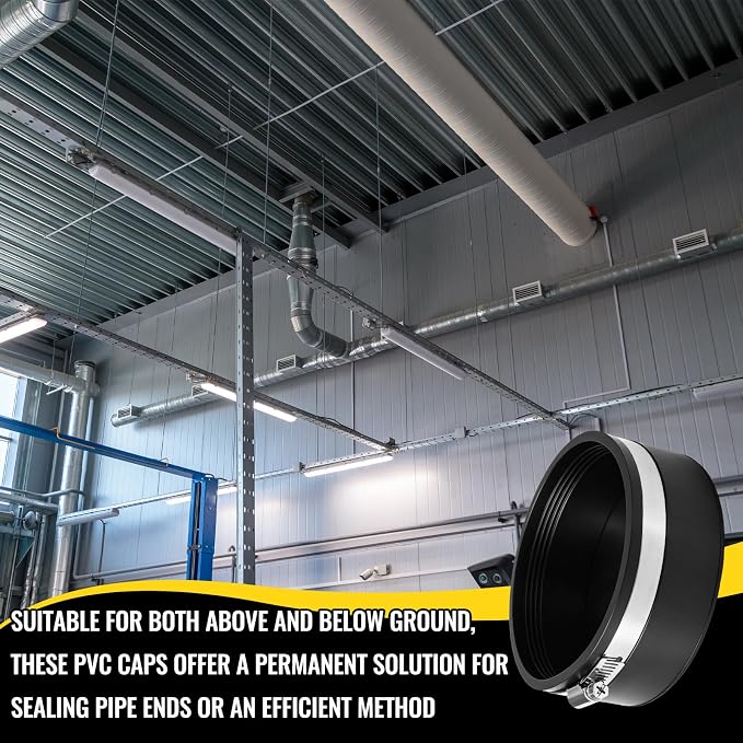 6 Pack 5 Inch Flexible PVC Pipe Cap - Image 5