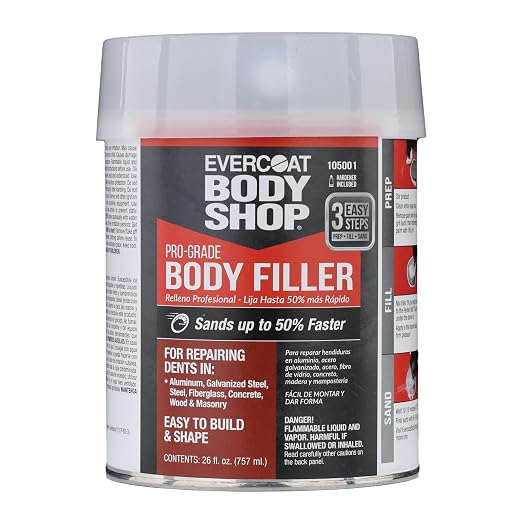 105001 Pro-Grade Body Filler, Fast Drying and Lightweight Multipurpose by EvercoatBodyShop