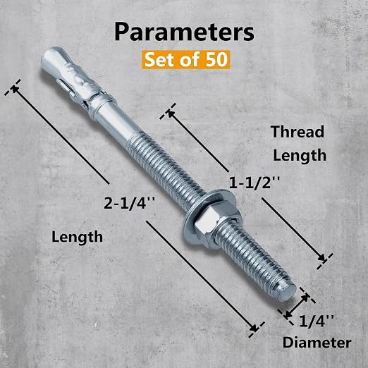 Party Animals 1/4 x 2-1/4 Inch Wedge Anchor - Image 2