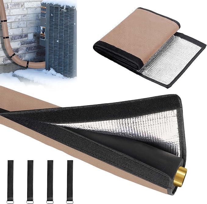 5 Layers HVAC Copper AC Line Pipe Insulation Cover Outdoor 6ft x 10.2in by Home