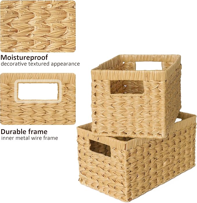 GRANNY SAYS Wicker Storage Baskets, Waterproof Woven Baskets, Wicker Baskets - Image 7