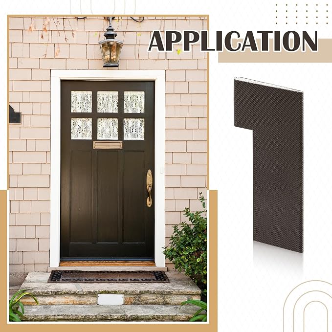 Zonon 4 Pcs Door Corner Seals Foam Innovation Brown | Self-adhesive Backing - Image 5
