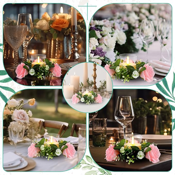 Yunlly 12 Pcs Rose Candle Rings - Image 7