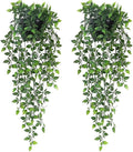 Artificial Hanging Plants, 2 Pack Fake Wall Plants, Faux Mandala Vines Potted by Season2Season