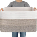 JMvicyroam 65L Large Woven Cotton Rope Blanket Basket, Freestanding by JMvicyroam