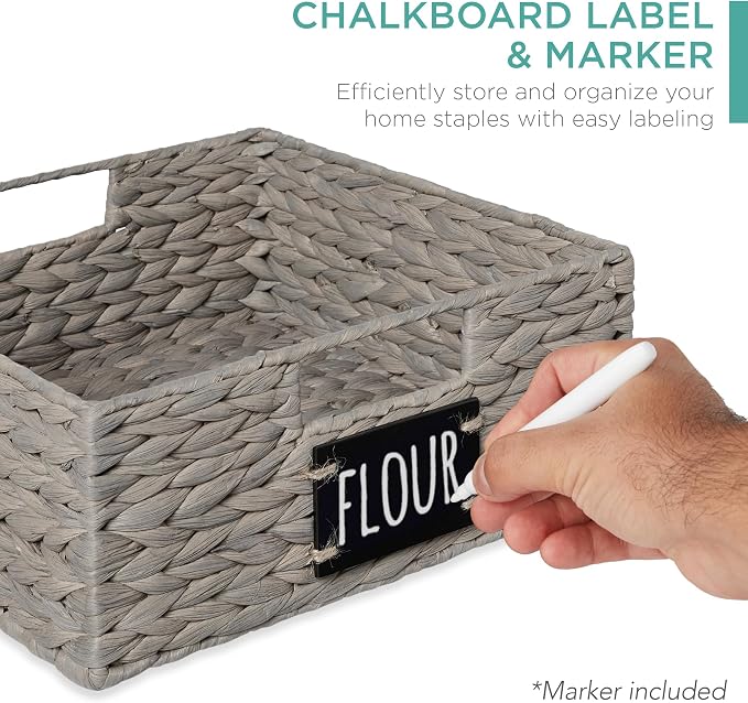 Best Choice Products Set of 4 13x12in Water Hyacinth Pantry Baskets, Woven - Image 2