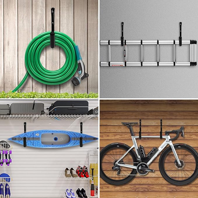 Heavy Duty Garage Storage Hooks, 100 LB Wall Mount Kayak Rack - Image 6