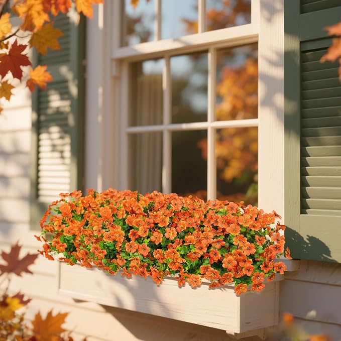24 Pcs Artificial Fall Flowers Fake Mums - Image 6