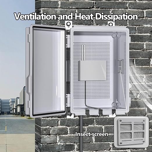 Electrical Junction Box, Ventilated Design, Cable Grommets, Indoor/Outdoor Use - Image 4