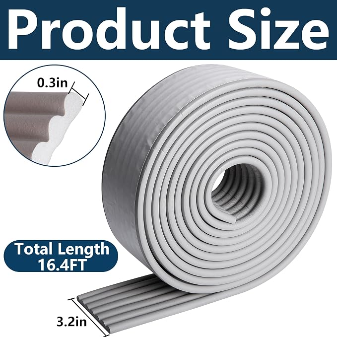 16.4 Ft x 3.2'' Water Pipe Insulation Tape, Winter Foam Pipe Insulated Wrap | - Image 2